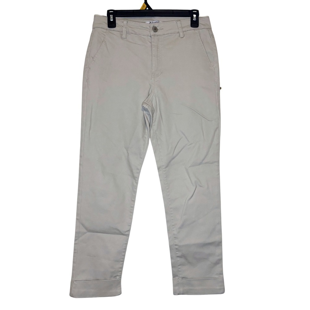 d. jeans Light Beige Straight Chino Cropped Pants - Picture 1 of 3